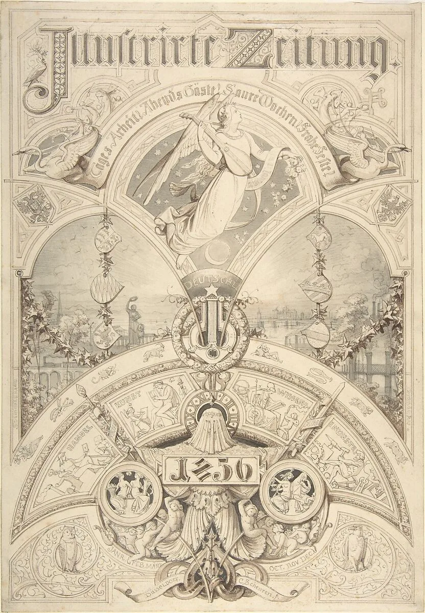 Title Page for "Illustrirte Zeitung 1856" — Johann Caspar Nepomuk Scheuren