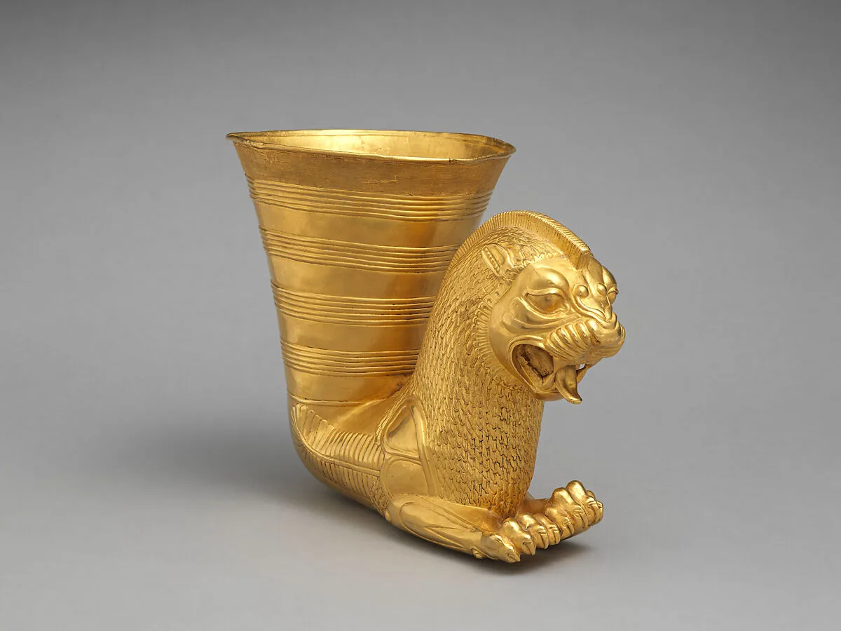 Vessel terminating in the forepart of a fantastic leonine creature — Unknown