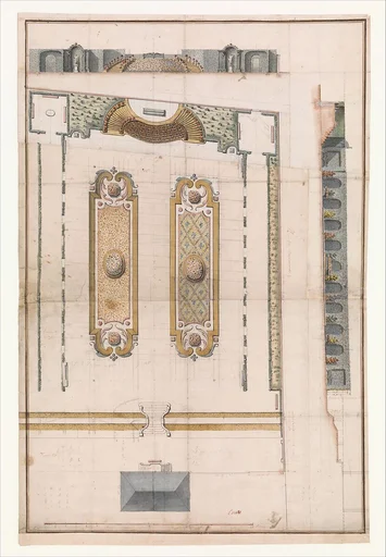 Design for the Garden of a Hotel on Rue des Amandiers, Paris