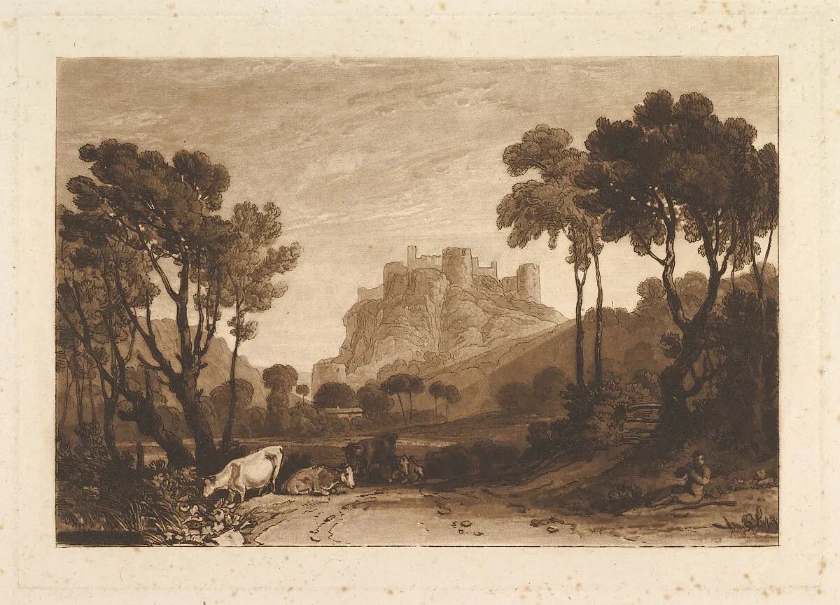 The Castle above the Meadows (Liber Studiorum, part II, plate 8) — Joseph Mallord William Turner|Charles Turner