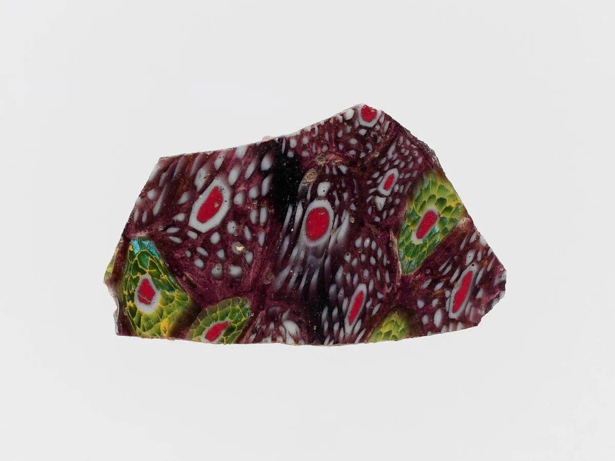 Mosaic glass bowl fragment — Unknown