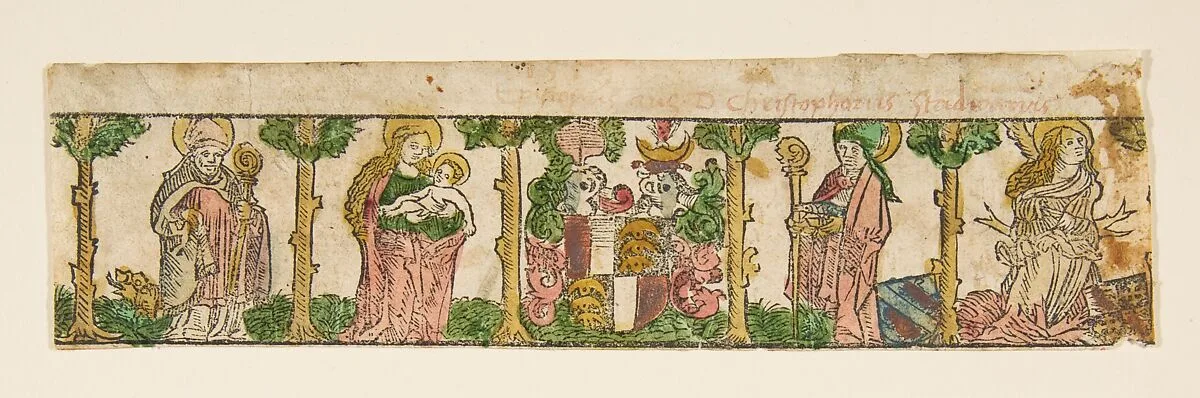 Ornamental Border of the Augsburg Diocese (Schr. 2024c) — Anonymous, German, 15th century