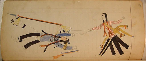 Maffet Ledger: Two indians, multiple legs