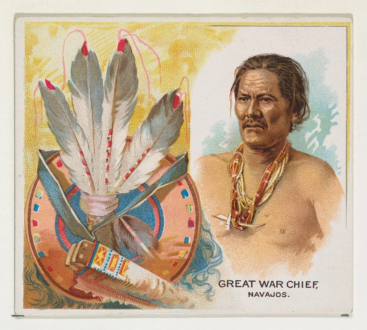 Great War Chief, Navajos, from the American Indian Chiefs series (N36) for Allen & Ginter Cigarettes — Allen & Ginter