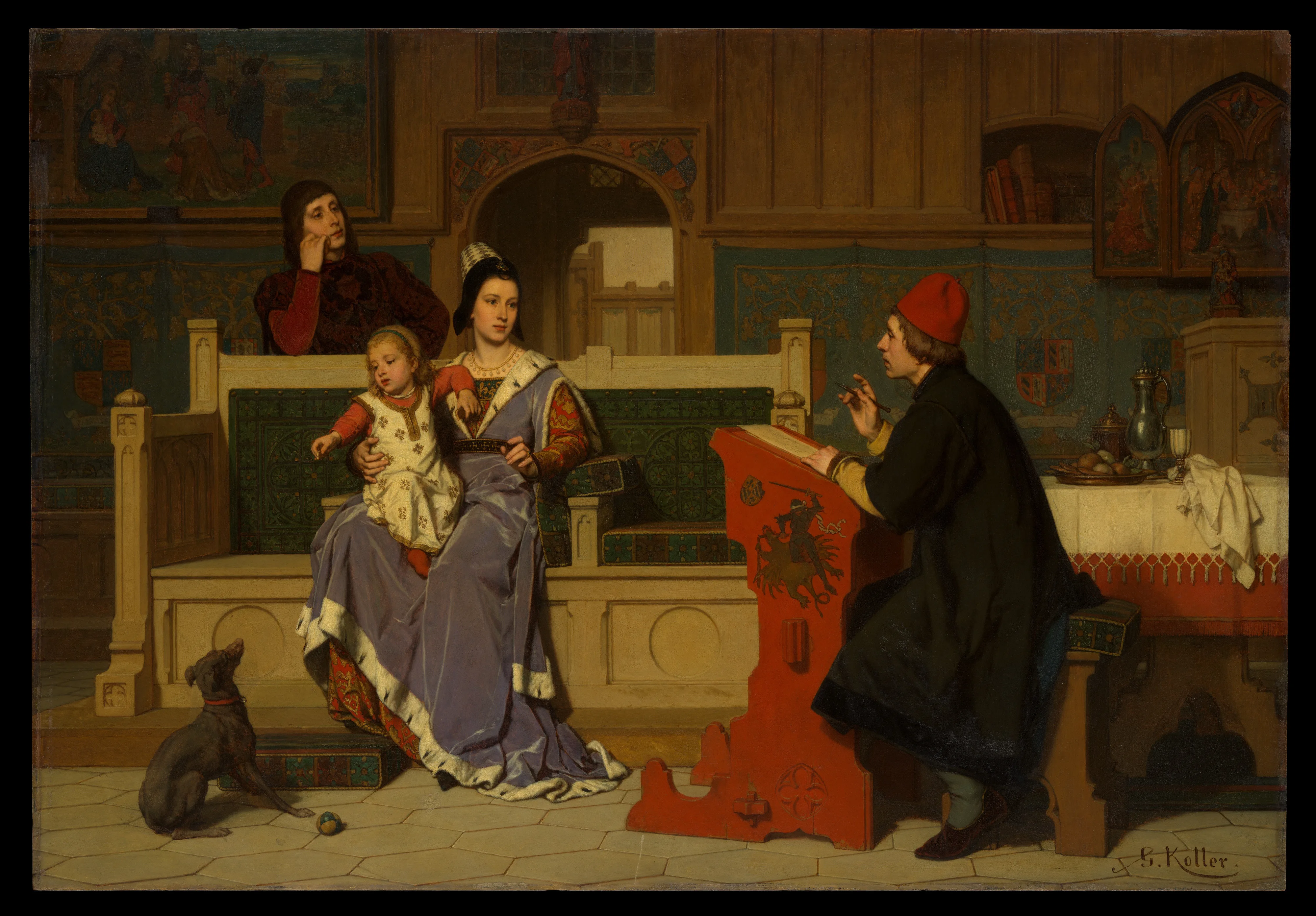 Hugo van der Goes Making a Portrait of Mary of Burgundy — Wilhelm (Guillaume) Koller