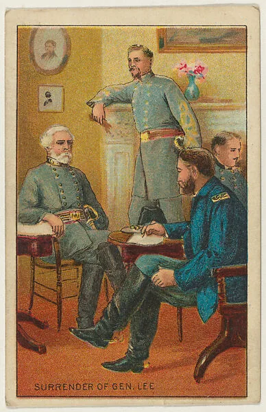 Surrender of General Lee, from the "Historical Events" series (T70), issued with Hoffman House Magnums Cigars, Flexo Giants Little Cigars, Buffo Little Cigars, and Just Suits Cut Plug — Unknown