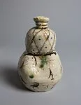 鈴木五郎作 織部瓢徳利|Gourd-shaped sake flask (tokkuri) — Suzuki Gorō