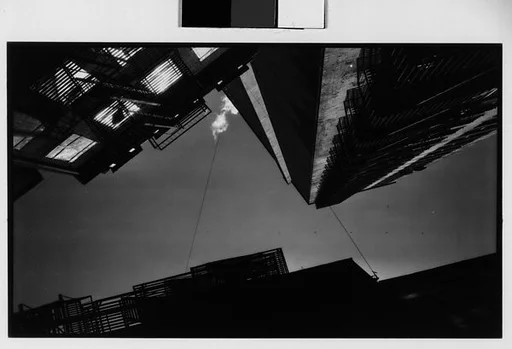 [Architectural Study: View Upwards of Fire Escapes and Balconies, New York City]
