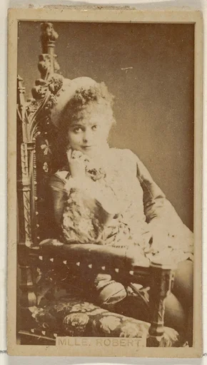 Mlle. Robert, from the Actors and Actresses series (N45, Type 8) for Virginia Brights Cigarettes