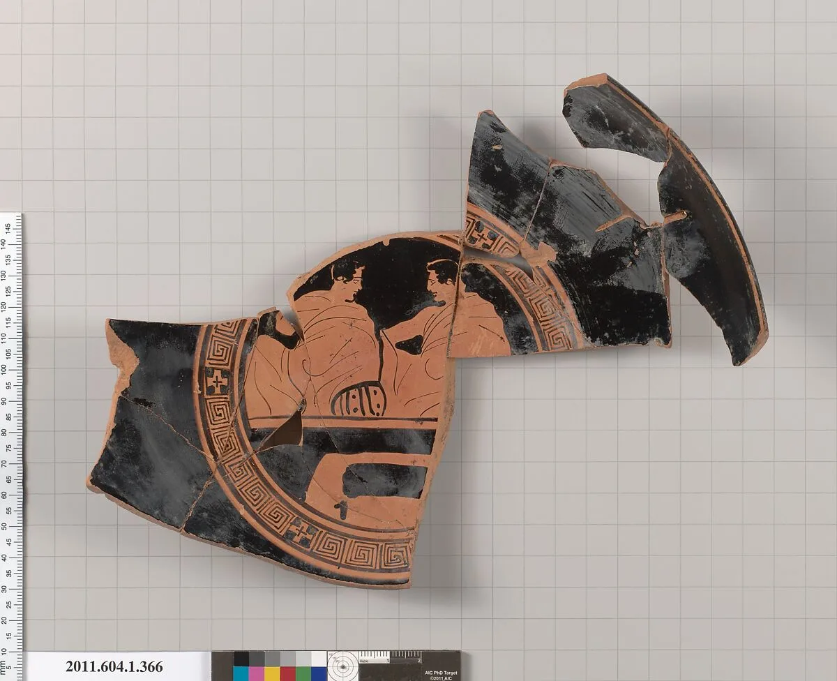 Terracotta fragment of a kylix (drinking cup) — Unknown