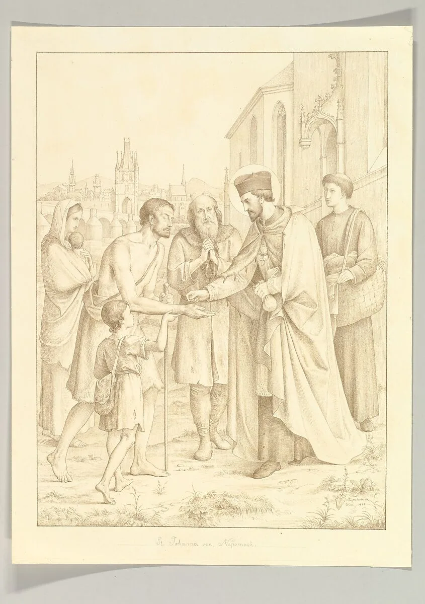 Saint Johannes Nepomuk Distributing Alms — Leopold Kupelwieser