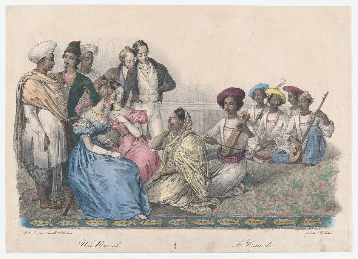 Une Nautch, from "Twenty four Plates Illustrative of Hindoo and European Manners in Bengal" — Mrs. Belnos|Jean Jacques Belnos|Alexandre-Marie Colin