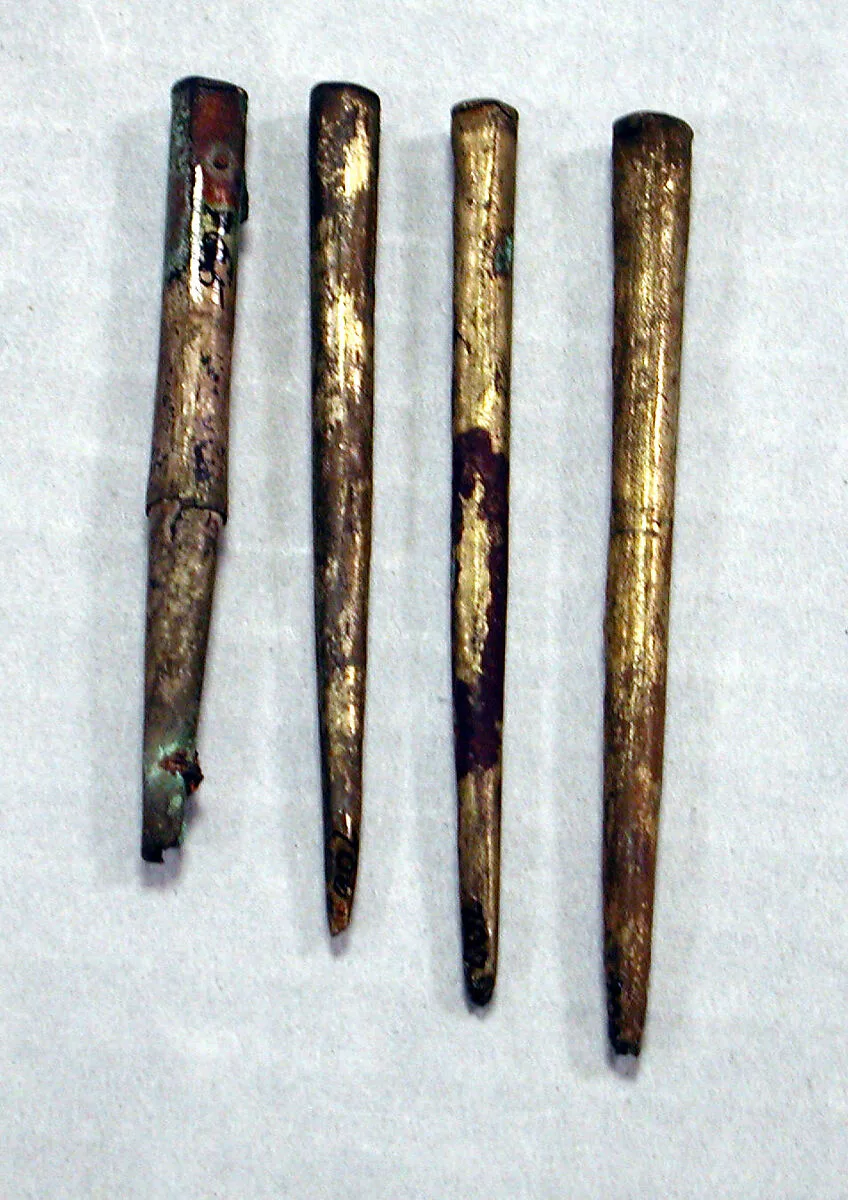 Hammered Silver Tube Ornament — Unknown