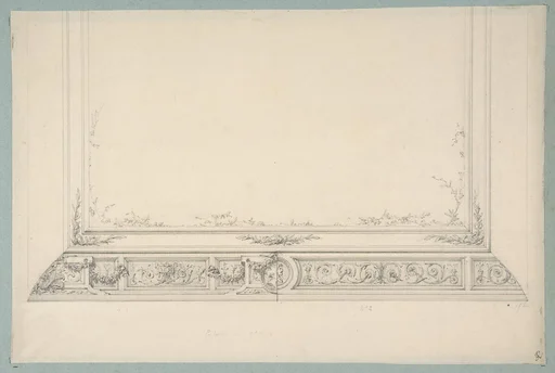 Partial design for a ceiling with alternative patterns for the borders