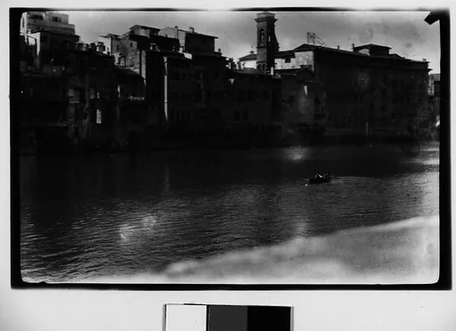 [View of Florence or Pisa, From Across Arno River, Italy]