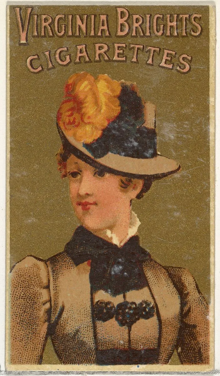 From the Girls and Children series (N64) promoting Virginia Brights Cigarettes for Allen & Ginter brand tobacco products — Allen & Ginter