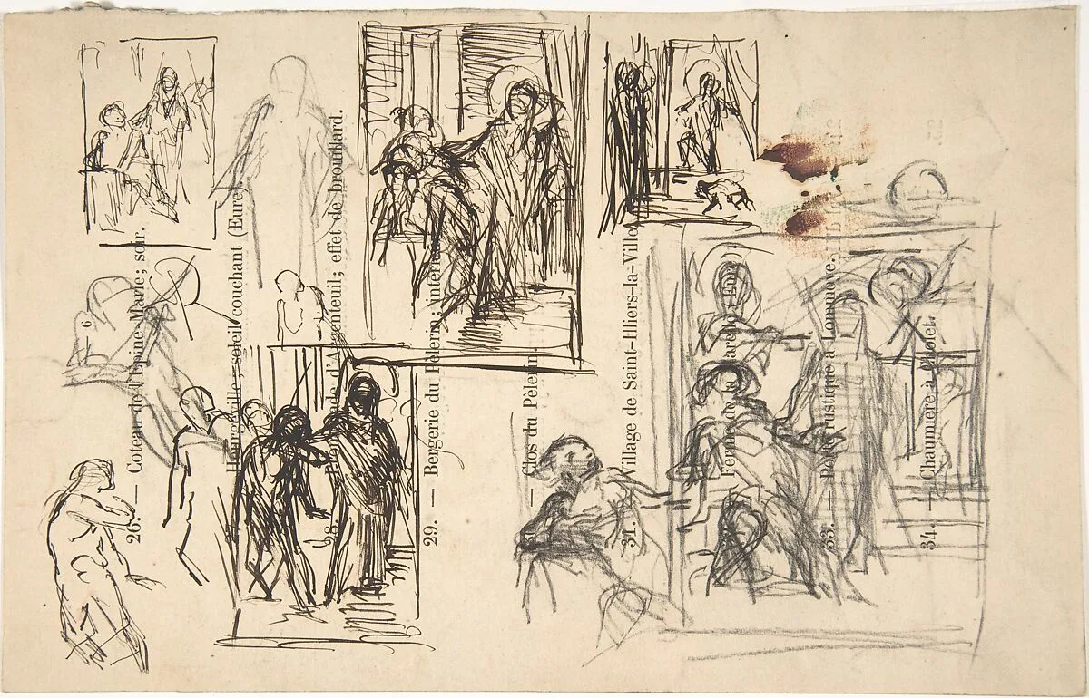 Studies for a figure composition — Narcisse-Virgile Diaz de la Peña