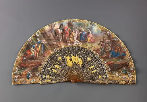 Folding fan with The Finding of Romulus and Remus