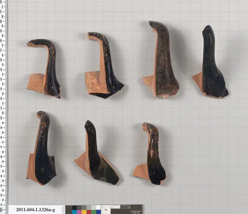 Terracotta fragments of kylikes (drinking cups)