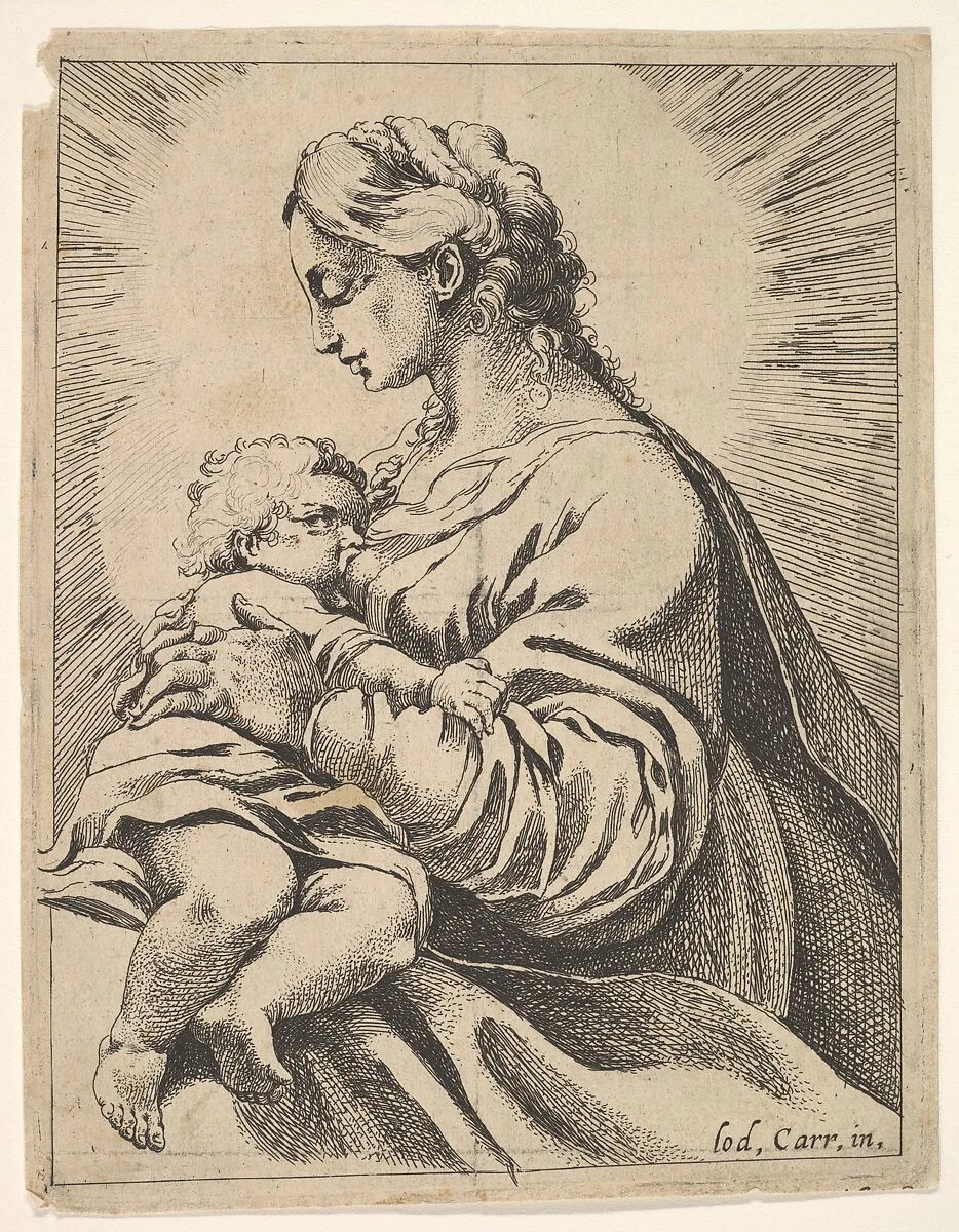 Virgin and Child — Ludovico Carracci|Pierre Brebiette