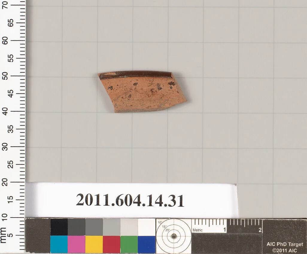 Terracotta fragment of a rim fragment of a kylix (drinking cup) — Unknown