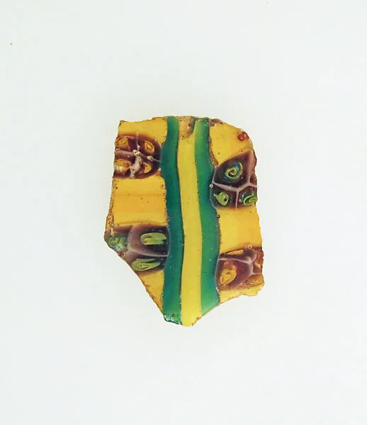 Glass mosaic body fragment — Unknown
