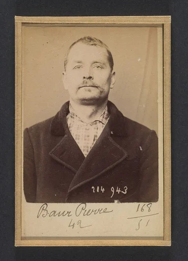 Baur. Pierre. 41 ans, né à St Leonard (Haute-Vienne). Cordonnier. Anarchiste. 1/3/94.