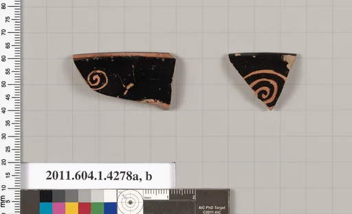 Terracotta rim fragments of kylikes (drinking cups)