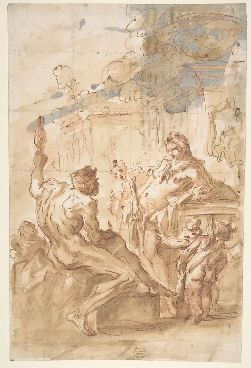 Hercules and Omphale — Gaspare Diziani