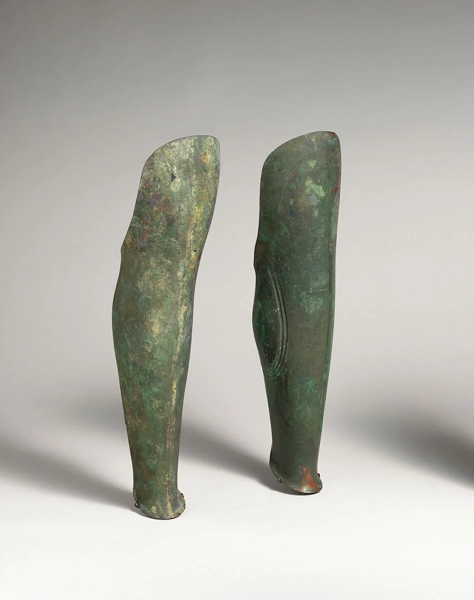 Pair of bronze greaves — Unknown