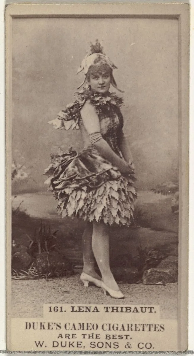 Card Number 161, Lena Thibaut, from the Actors and Actresses series (N145-5) issued by Duke Sons & Co. to promote Cameo Cigarettes — W. Duke, Sons & Co.