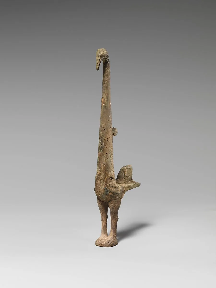 戰國 青銅鳥形器足|Vessel leg in the form of a bird — Unknown