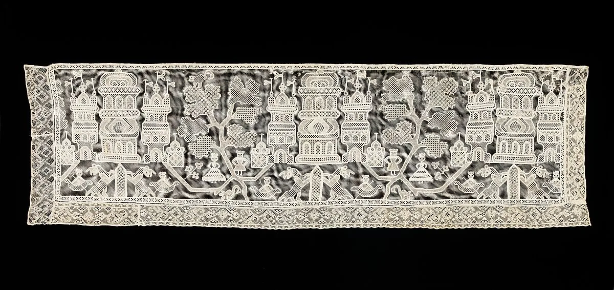 Bed curtain border — Unknown