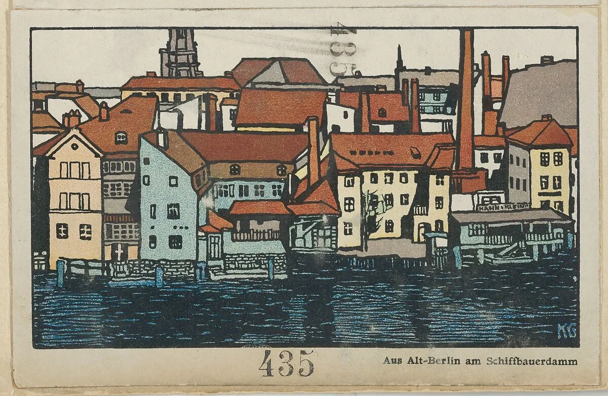 From Old Berlin on the Schiffbauerdamm (Aus Alt-Berlin am Schiffbauerdamm) — Gustav Kalhammer|Wiener Werkstätte