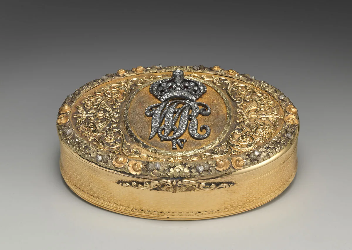 Snuffbox with cipher of William IV of the United Kingdom of Great Britian and Ireland — John Northam