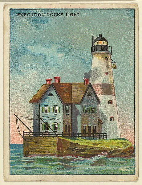 Execution Rocks Light, from the "Lighthouse Series" (T77), issued with Hassan Cigarettes by the American Tobacco Company — American Tobacco Company