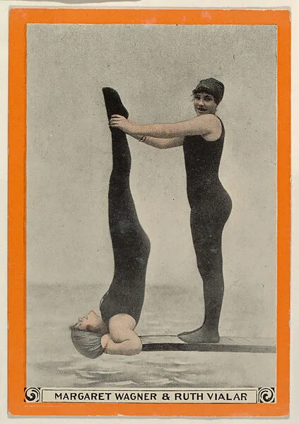 Margaret Wagner & Ruth Vialar, No. 94, How to Break a Death Grip, from the Champion Women Swimmers series (T221), issued by Pan Handle Scrap — Pan Handle Scrap Company