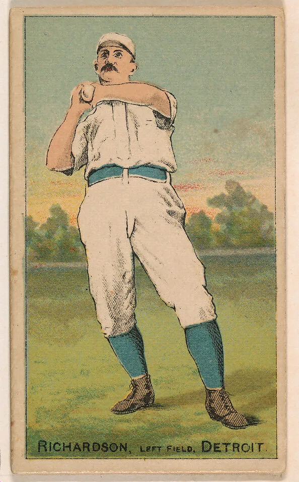 Richardson (Hands At Right Shoulder), Left Field, Detroit, from the Gold Coin series (N284) for Gold Coin Chewing Tobacco — D. Buchner & Co., New York