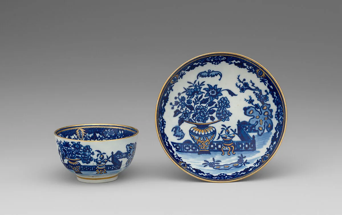 Cup and saucer — Worcester factory