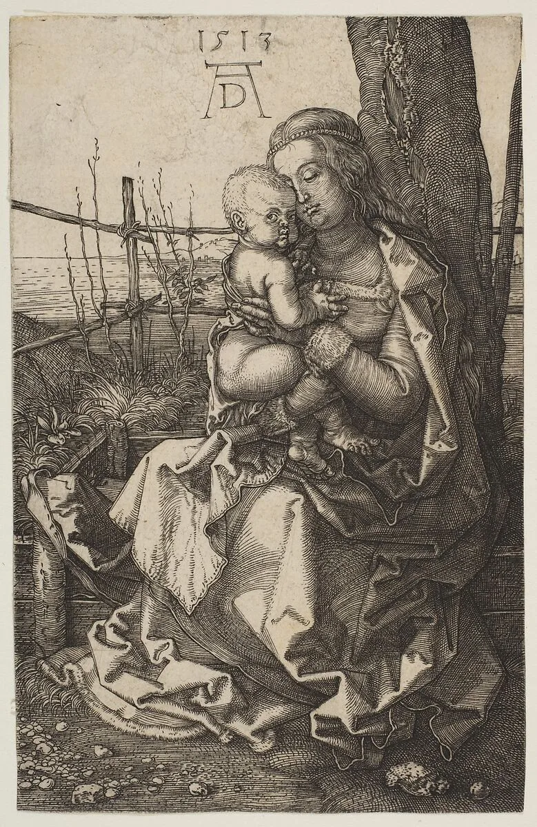 Virgin and Child Seated by a Tree — Albrecht Dürer