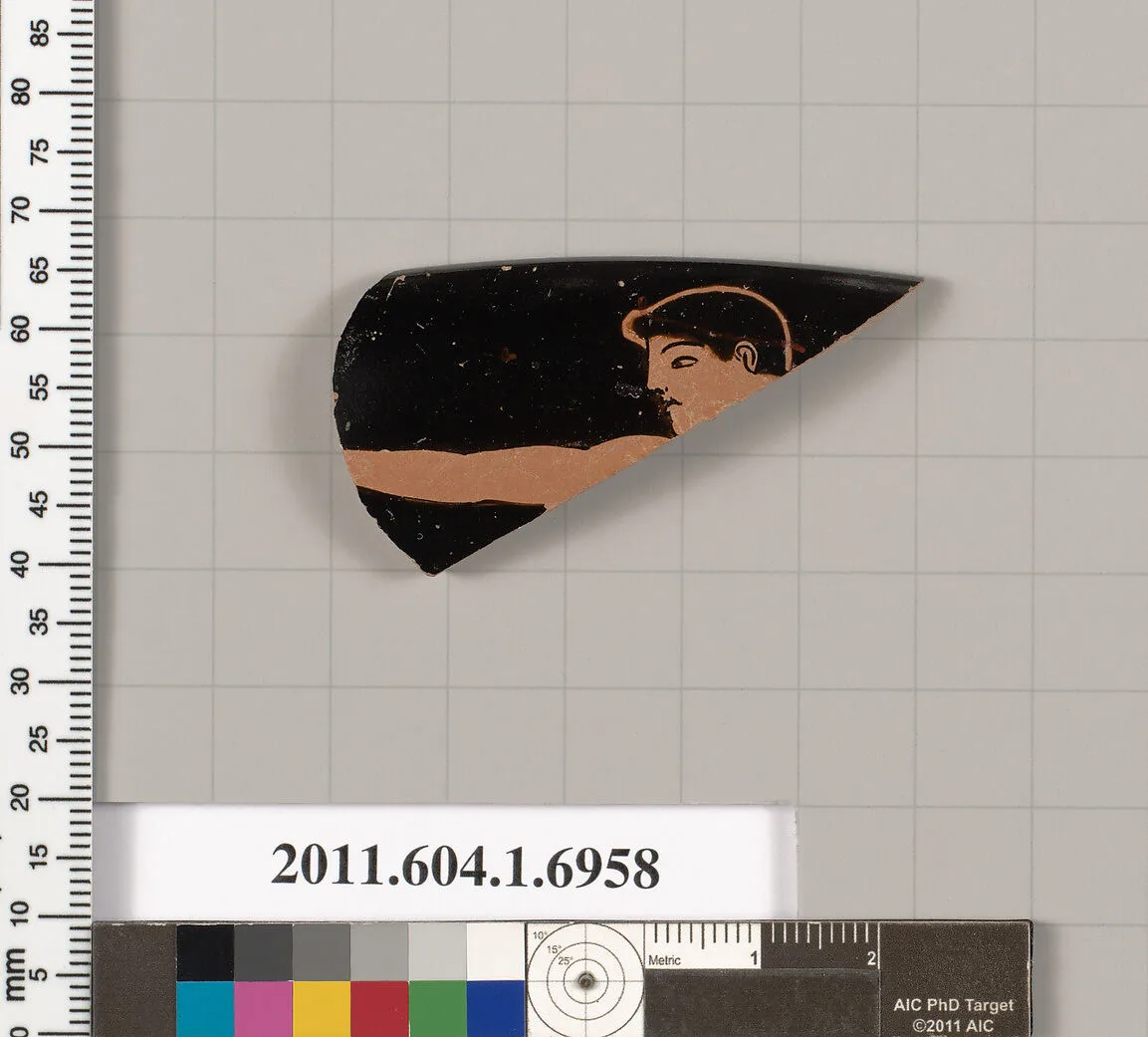 Terracotta rim fragment of a kylix (drinking cup) — Unknown