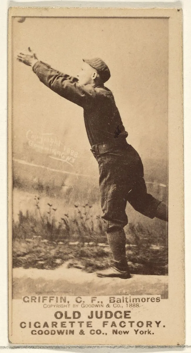 Griffin, Center Field, Baltimore Orioles, from the Old Judge series (N172) for Old Judge Cigarettes — Goodwin & Company