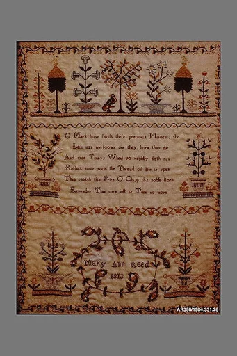 Embroidered sampler