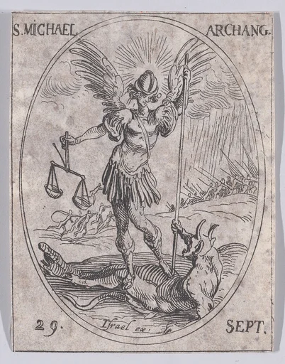 S. Michel, archange (St. Michael, Archangel), September 29th, from "Les Images De Tous Les Saincts et Saintes de L'Année" (Images of All of the Saints and Religious Events of the Year)
