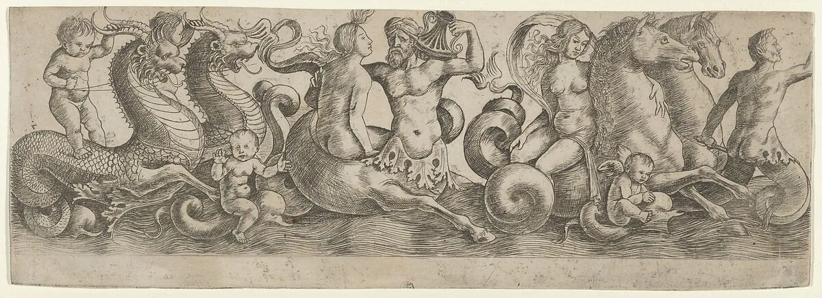 Frieze with Tritons and Nymphs — Girolamo Mocetto