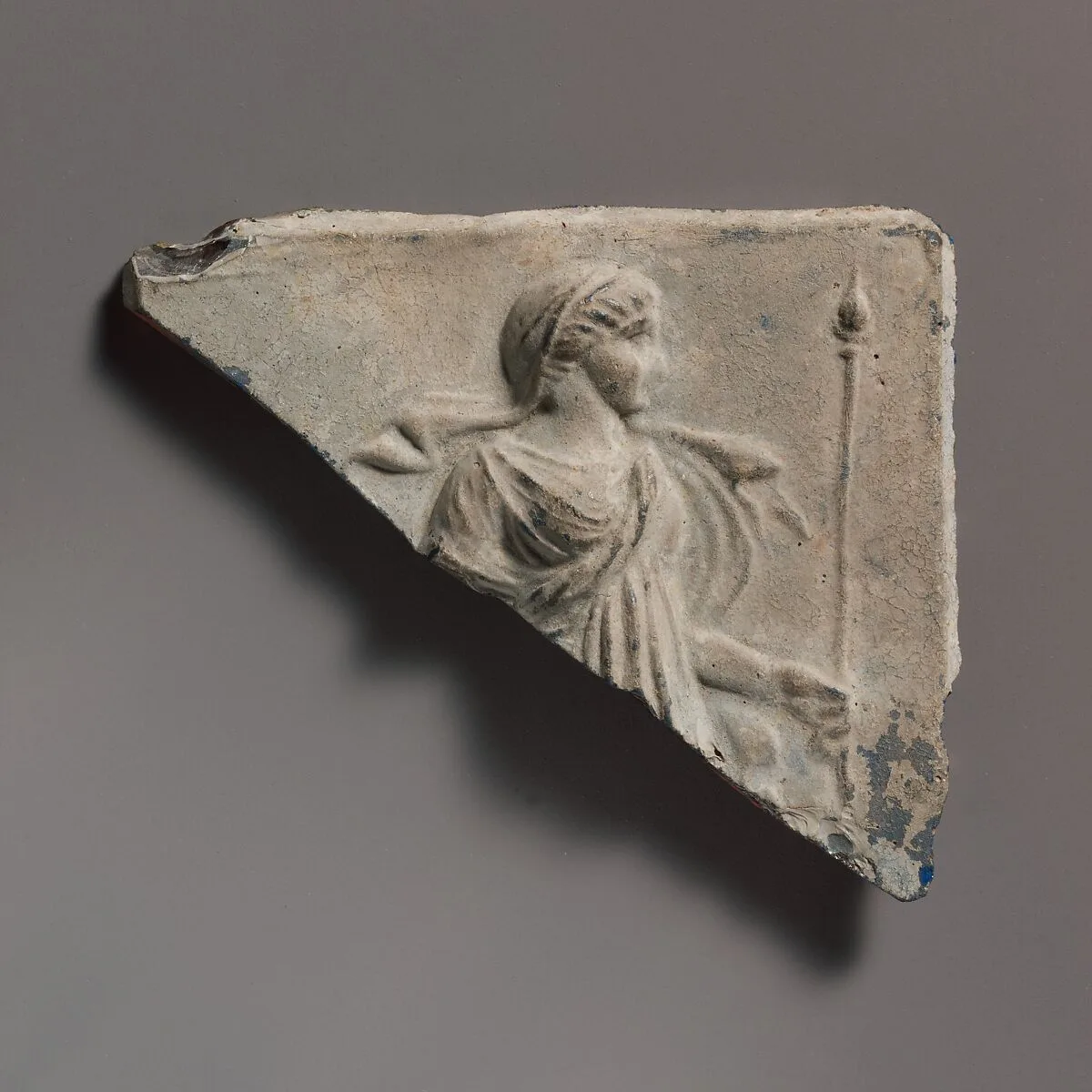 Glass plaque fragment — Unknown
