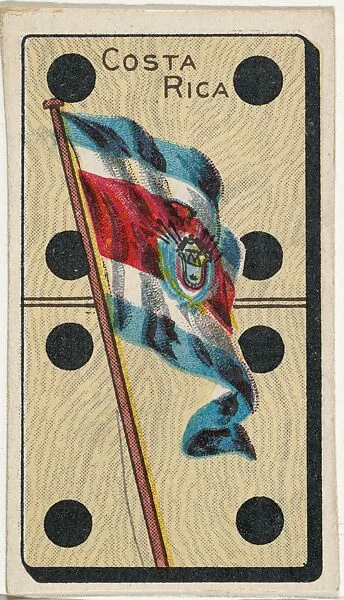 Costa Rica, from the National Flag on Domino series (T177) issued by Kinney Brothers to promote Sweet Caporal Cigarettes — Kinney Brothers Tobacco Company