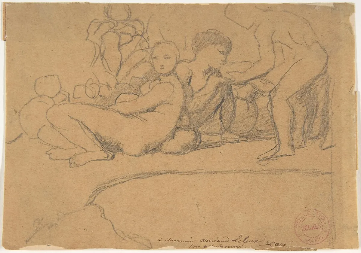 Nude Figures for L'Âge d'Or, Château de Dampierre — Jean Auguste Dominique Ingres
