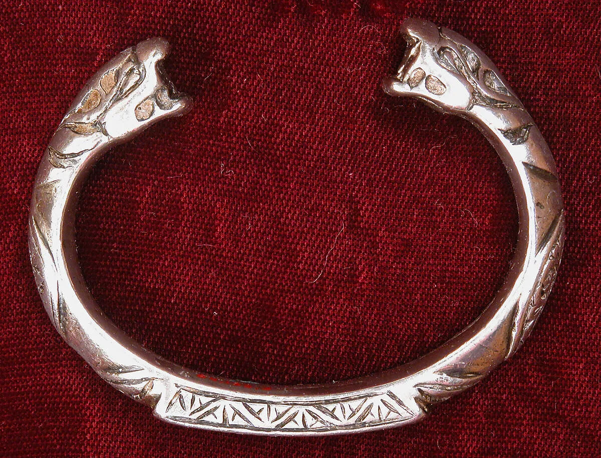 Bracelet with Snake-Head Endings and Arabic Inscription, One of a Pair — Unknown