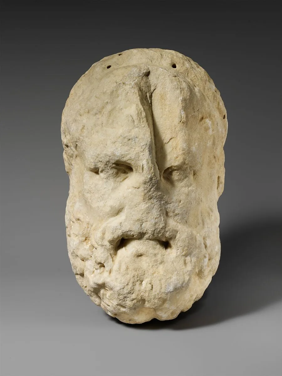 Marble head of a bearded man — Unknown